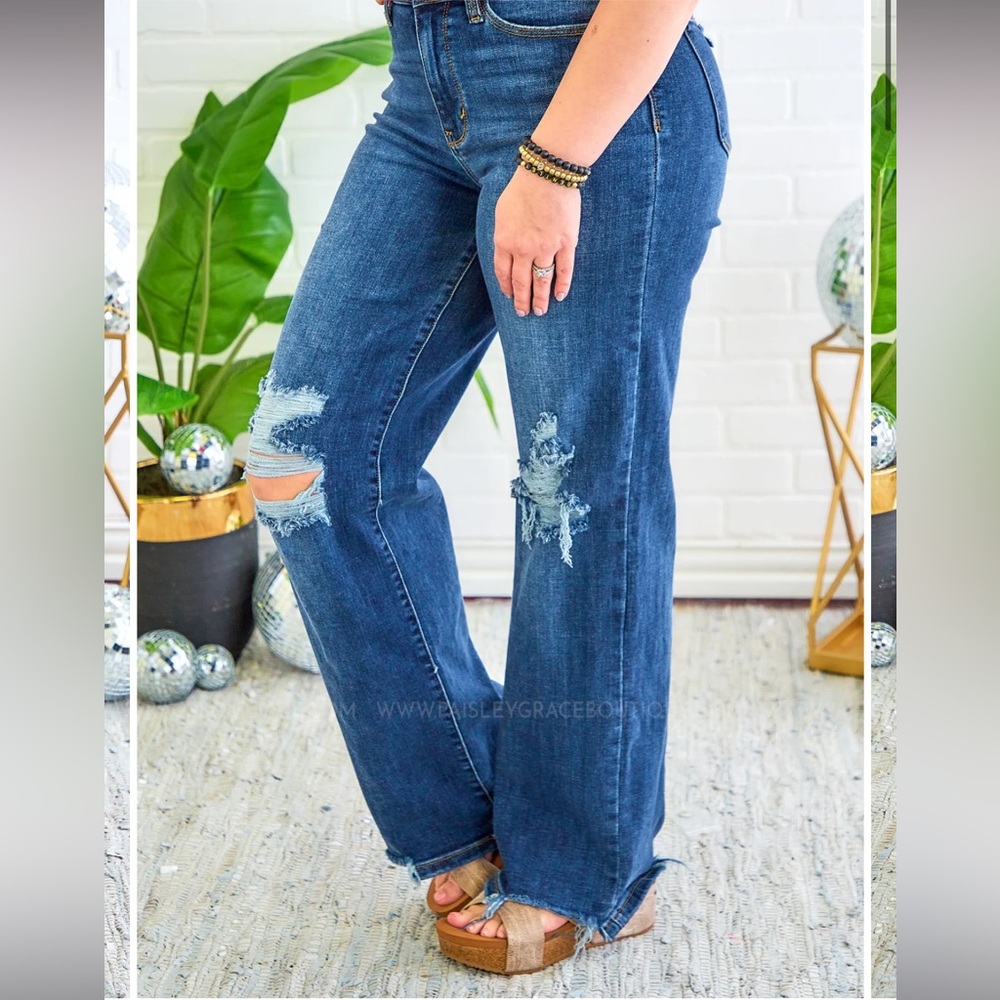 Judy Blue 22W 90s Straight Jeans - Picture 3 of 4